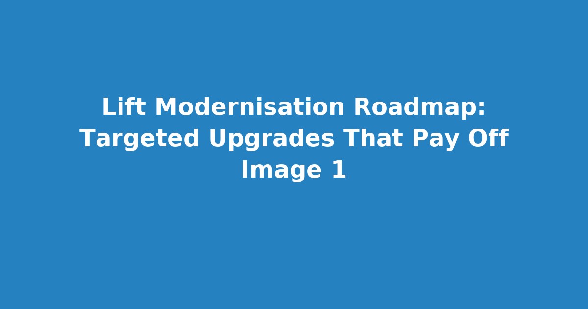 Modernisation Roadmap — image